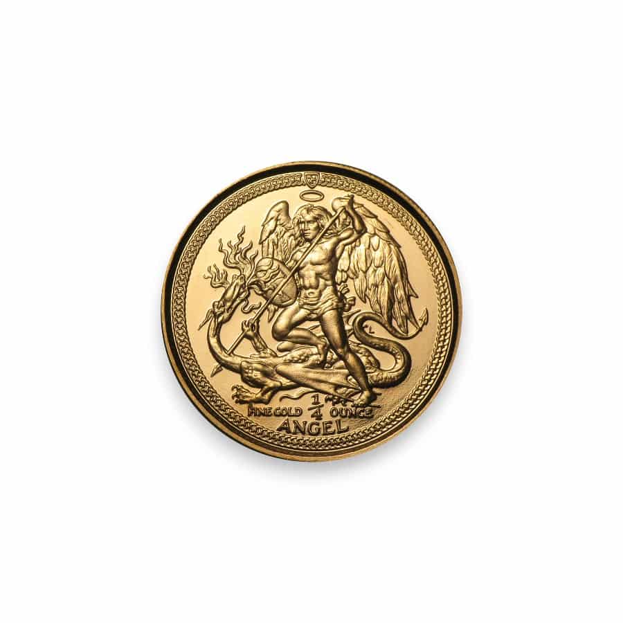 Image of Isle of Man 1/4 oz Gold Angel BU/Proof Coin (Random Date)