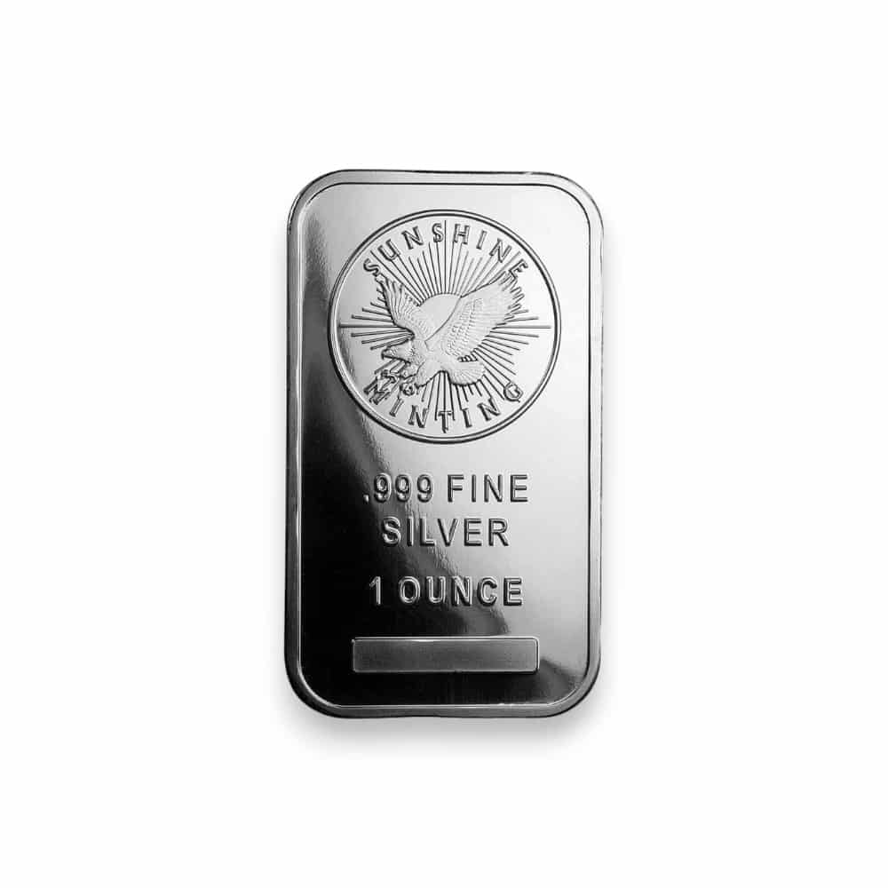 Image of 1 oz Silver Bar Sunshine Mint .999 Fine