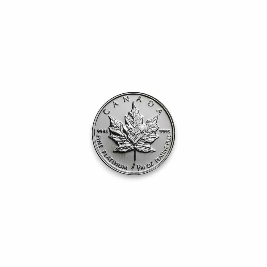 Image of 1/10 oz Canadian Platinum Maple Leaf Sealed in Plastic .9995 Fine $5 Coin (Random Date)