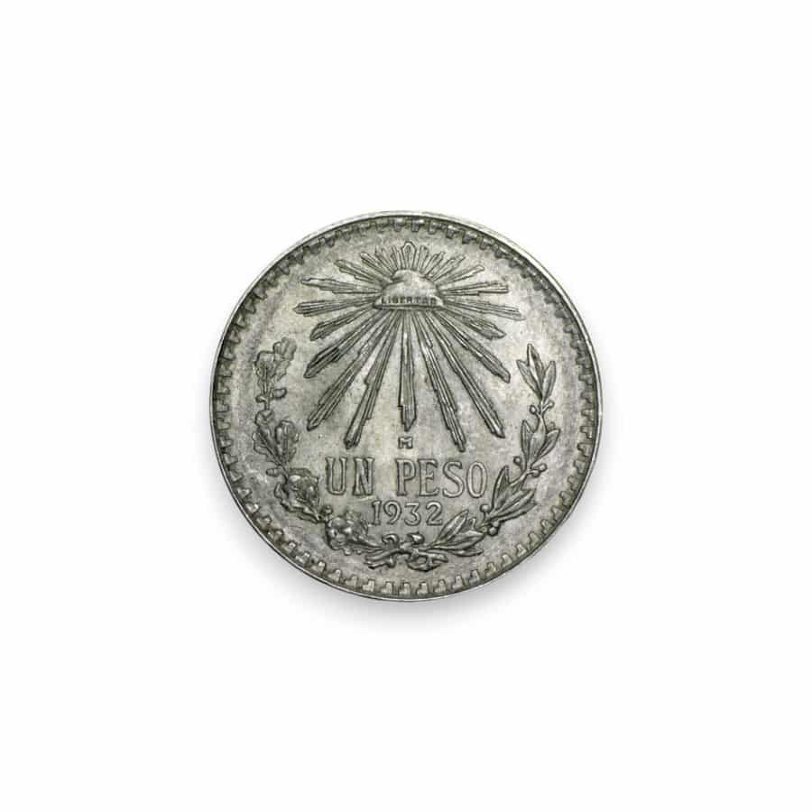 Image of Cap & Rays Peso Mexico .720 Fine Silver Coin (1920-1945)
