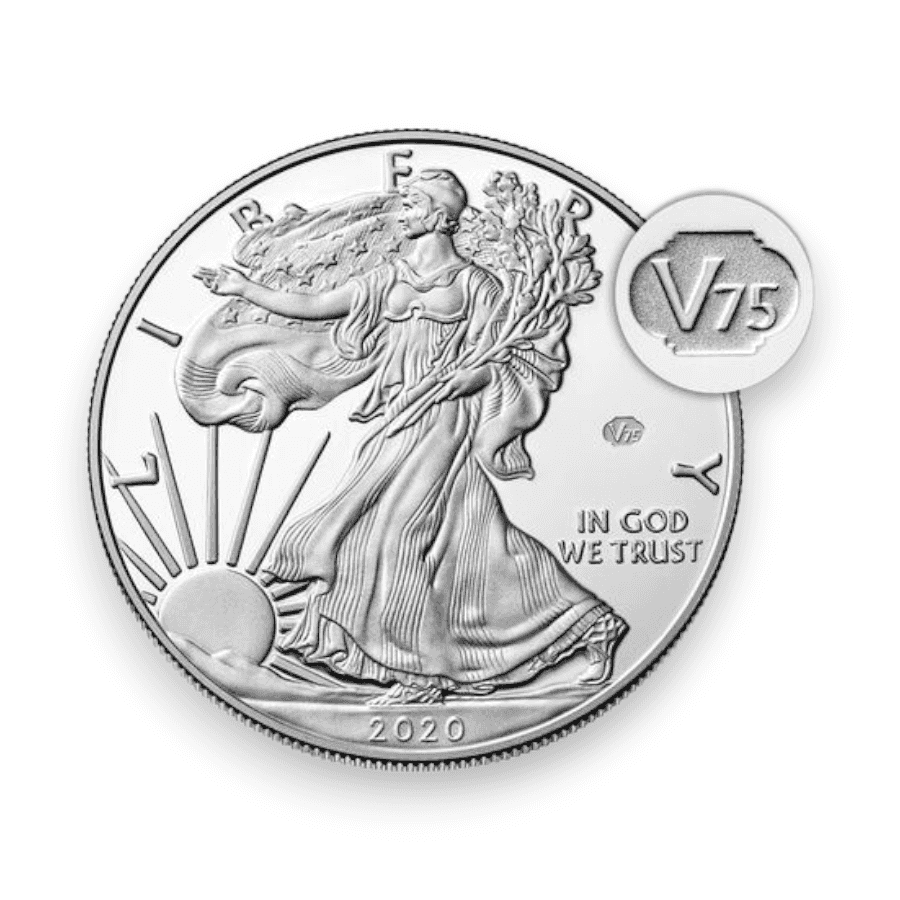 WWII Silver 75th Eagle V75 イーグル銀貨 WWII Silver 75th Eagle V75 イーグル銀貨