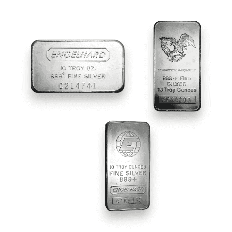 999ファインシルバー 1トロイオンス 銀バー 1981年 Vintage Engelhard 1 oz .999 Silver Bar FI Prefix - 