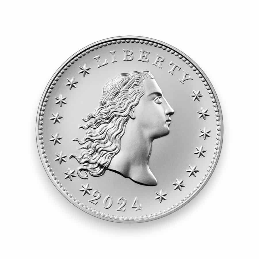 Image of (2024) 230th Anniversary Flowing Hair Silver Medal (24YH)