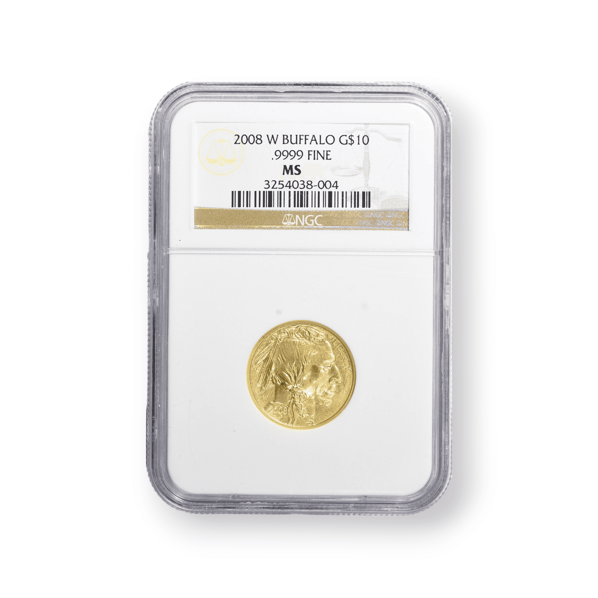 Image of 2008-W Burnished 1/4 oz $10 American Gold Buffalo SP NGC Certified .9999 Fine