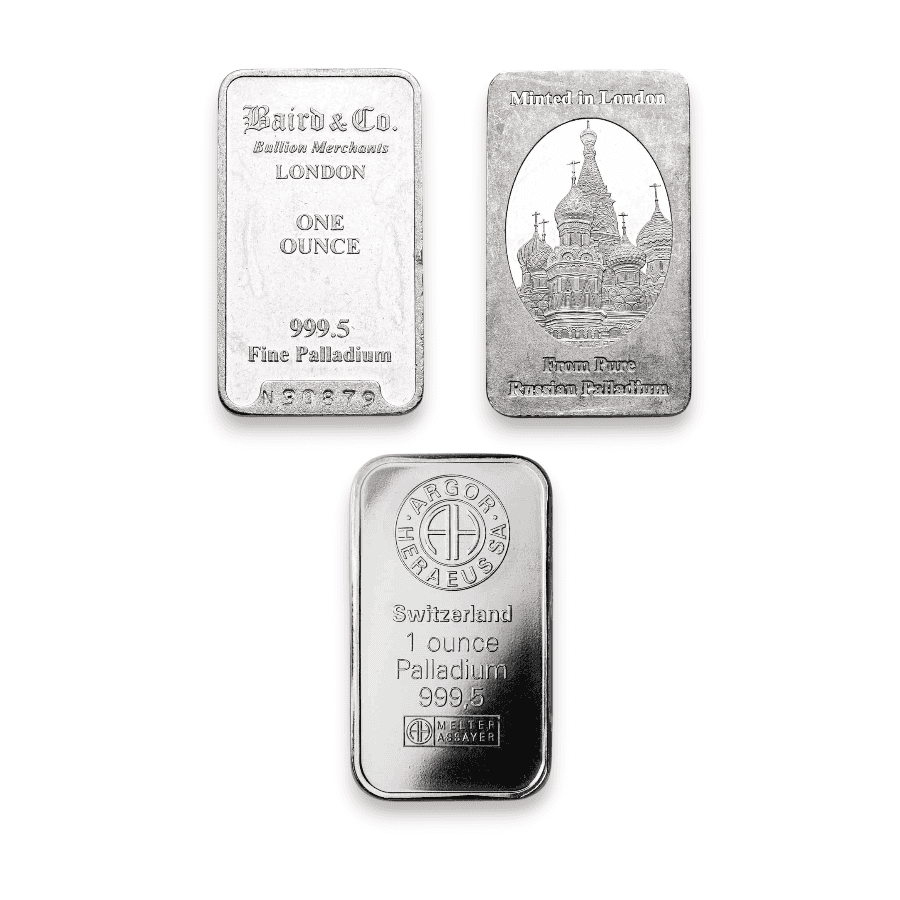 Image of 1 oz Palladium Bar .9999 Fine Accredited Brands