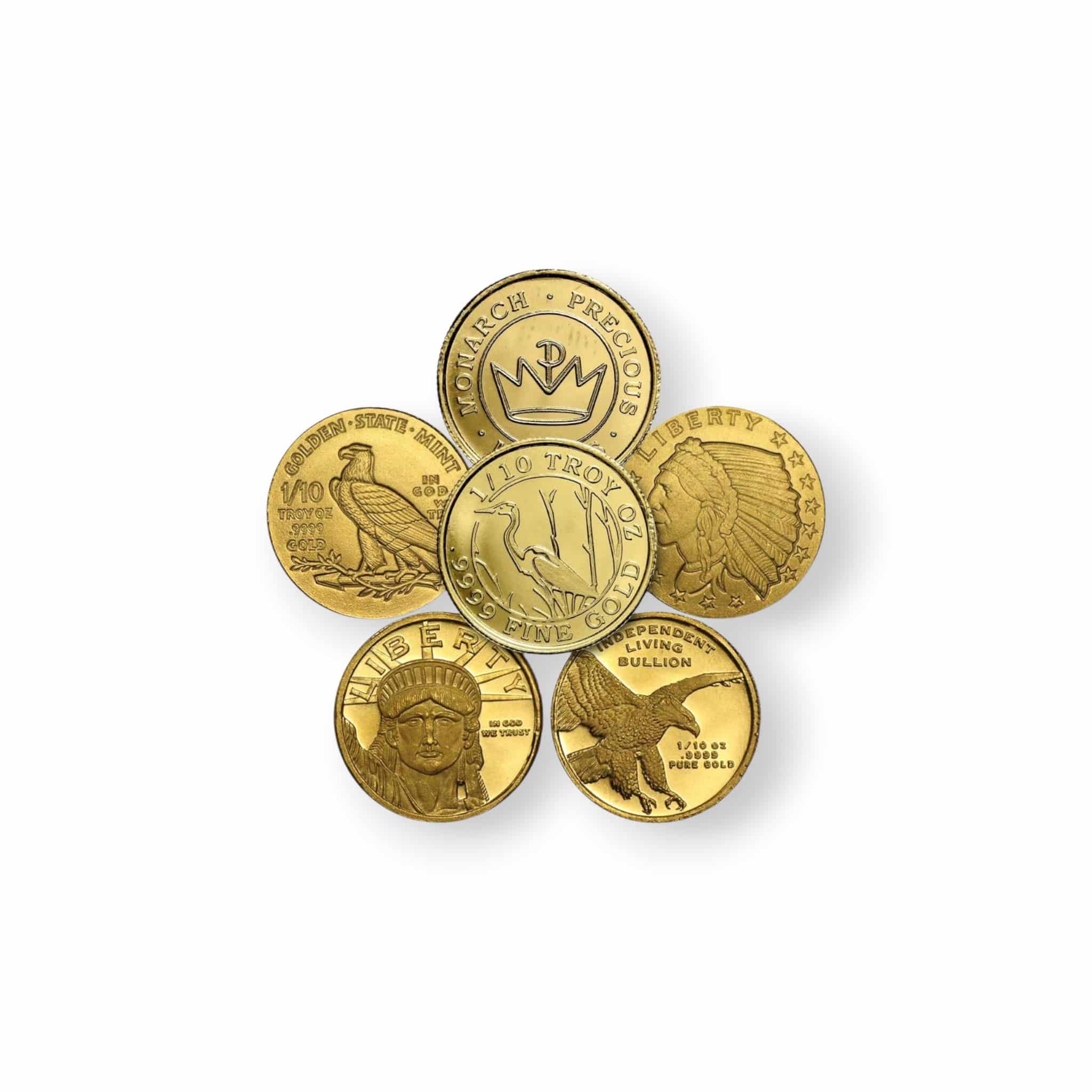 Image of 1/10 oz Gold Coin/Round .999+ Fine (Random Design)