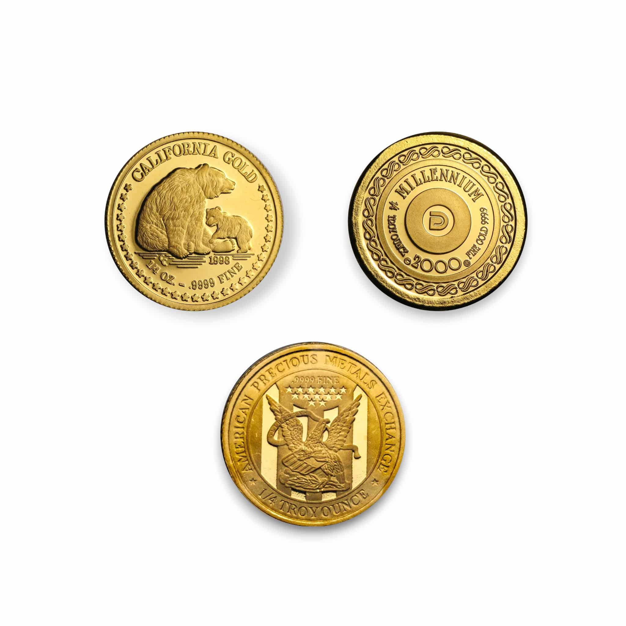 Image of 1/4 oz Gold Coin/Round .999+ Fine (Random Design)