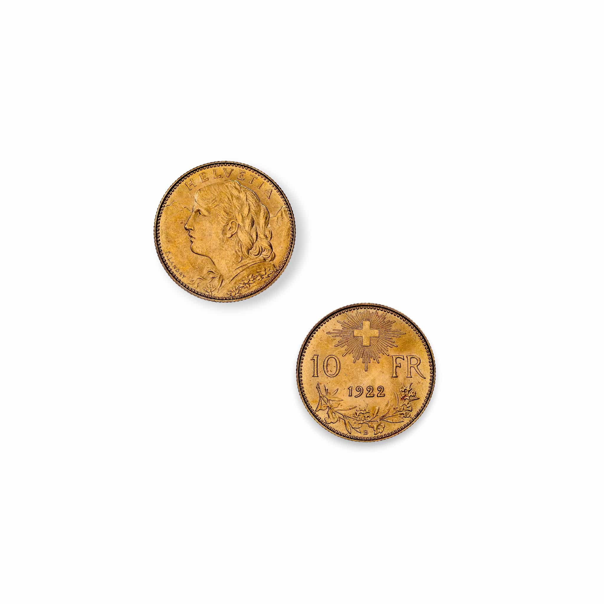 Image of Switzerland 10 Francs Gold Coin (1911-1922)