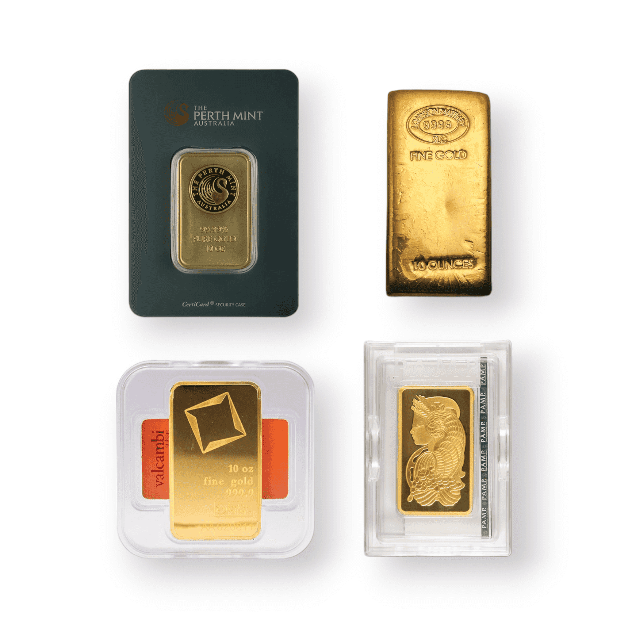 Image of 10 oz Gold Bar .9999 Fine Accredited Brand