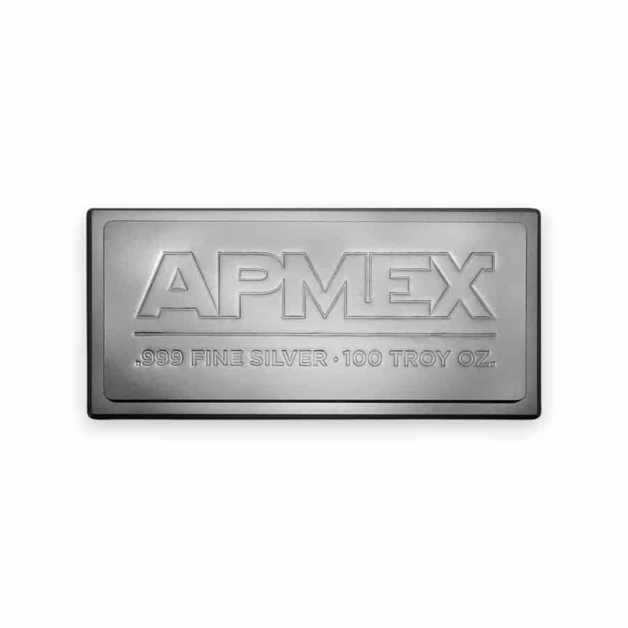 Image of 100 oz Apmex (Scottsdale) Stackable Silver Bar .999 Fine
