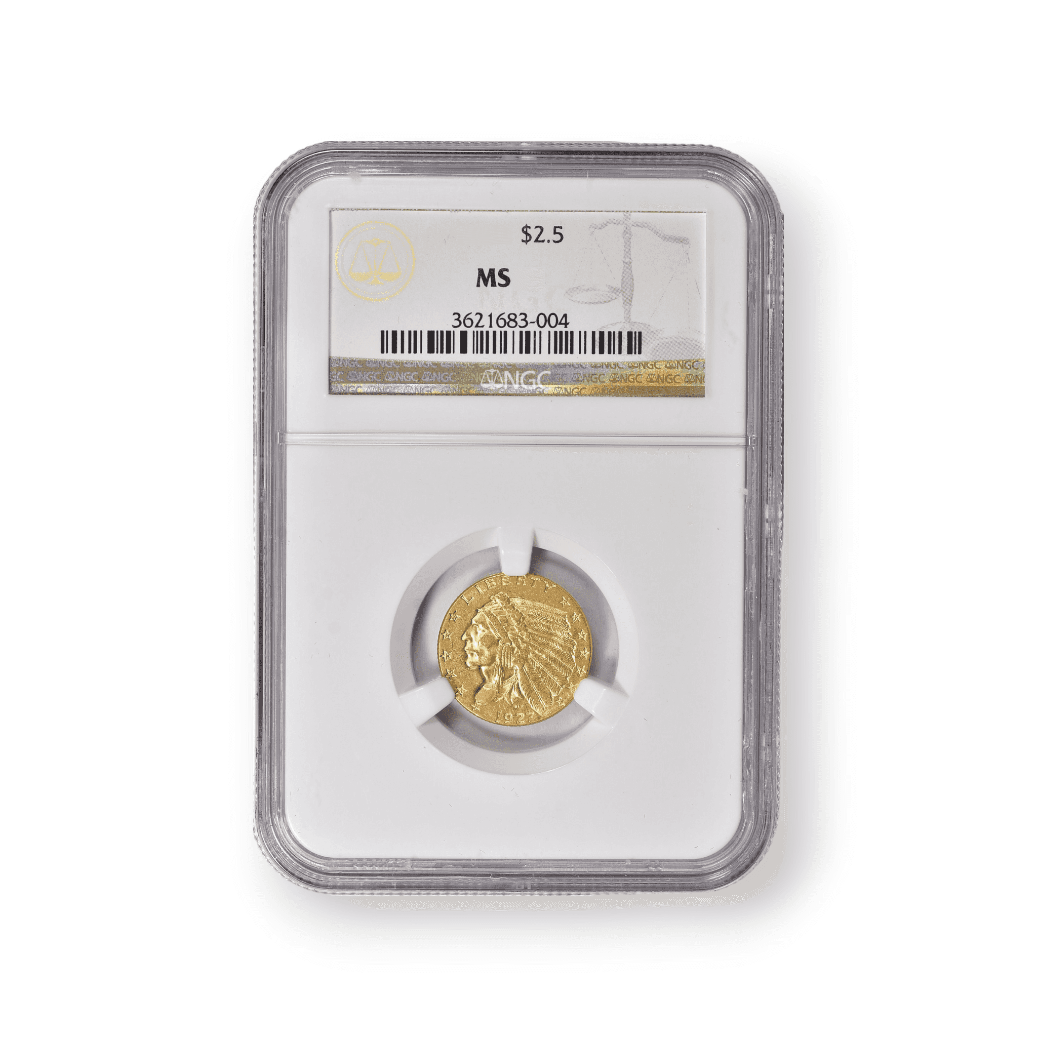 Image of $2.5 Indian Gold Quarter Eagle NGC Generic Date