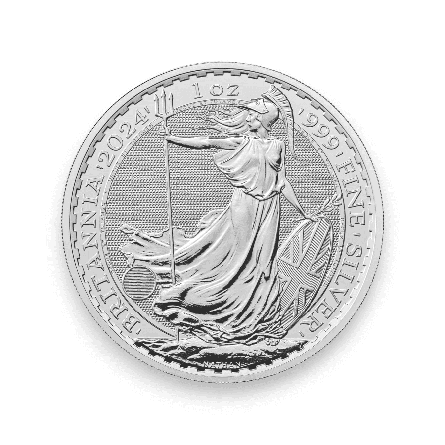 Image of 2024 UK Silver Britannia 1 oz King Charles III .999 Fine £2 Coin