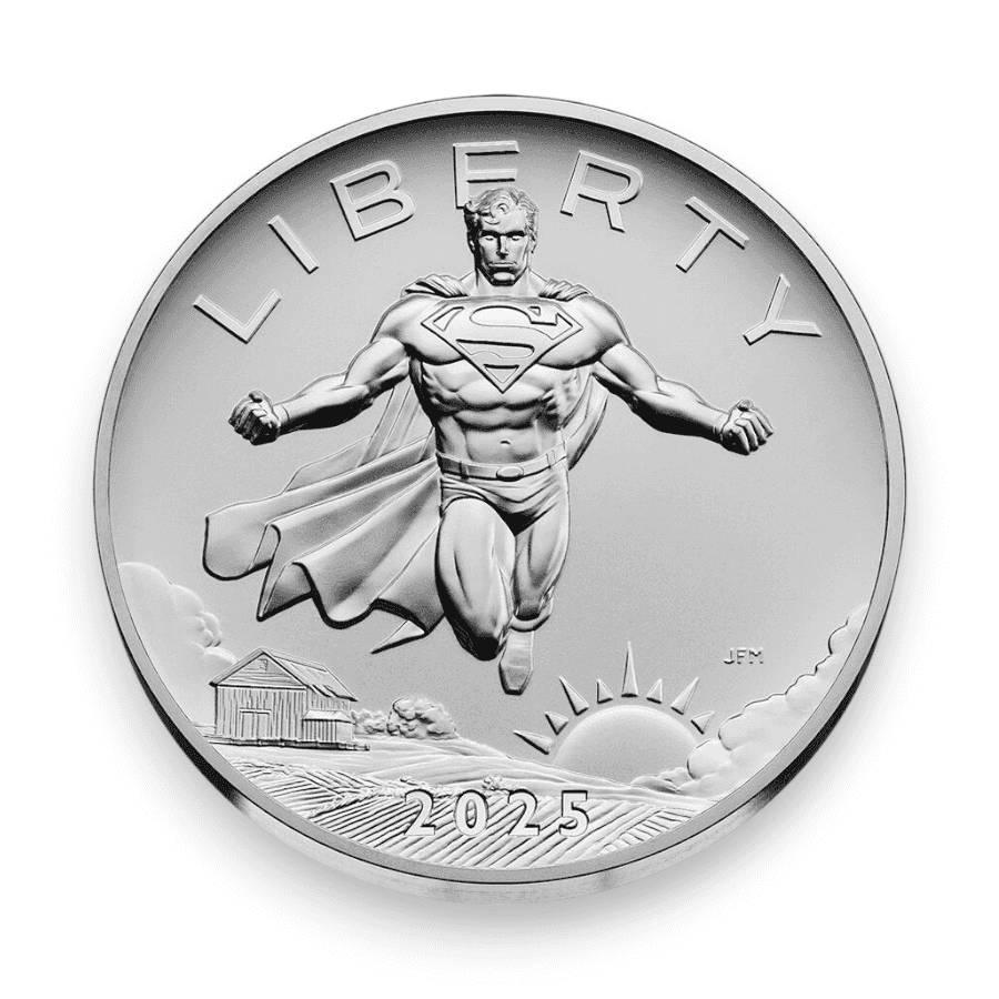 Image of Comic Art 2.5 Ounce Silver Medal – Superman™