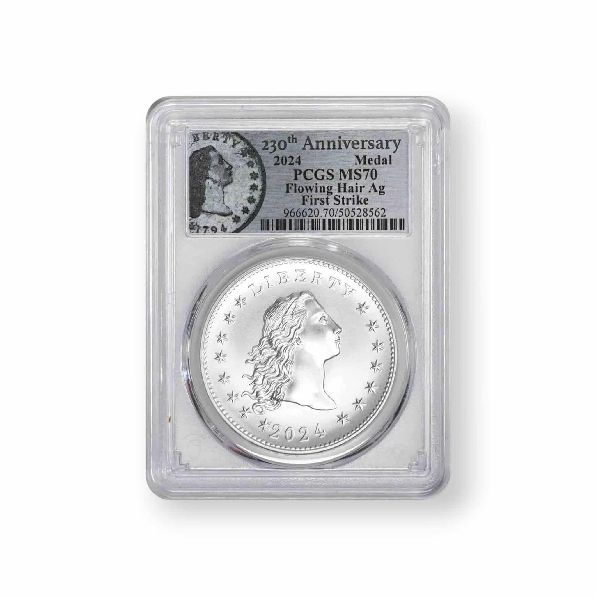 Image of (2024) 230th Anniversary Flowing Hair Silver Medal PCGS Certified (24YH)