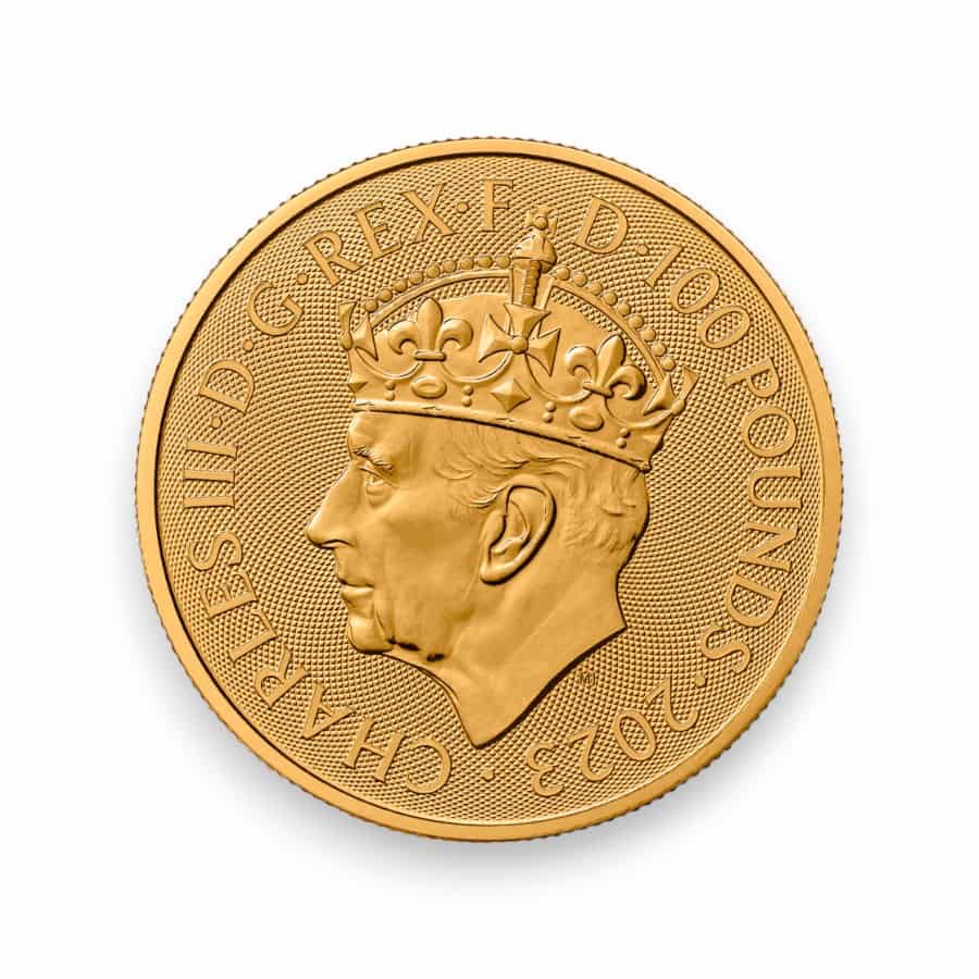 Image of 2023 1 oz UK Gold King Charles Coronation Britannia .9999 Fine £100 Coin