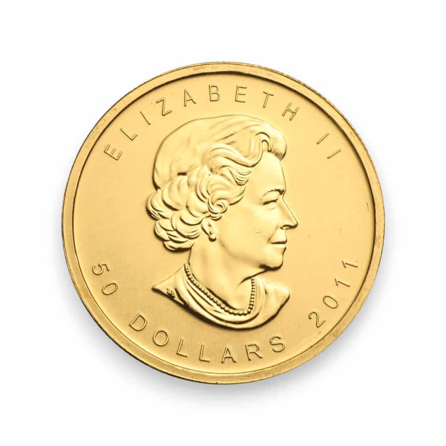 Image of 1 oz Canadian Gold Maple Leaf .9999 Fine $50 Coin (Random Date)