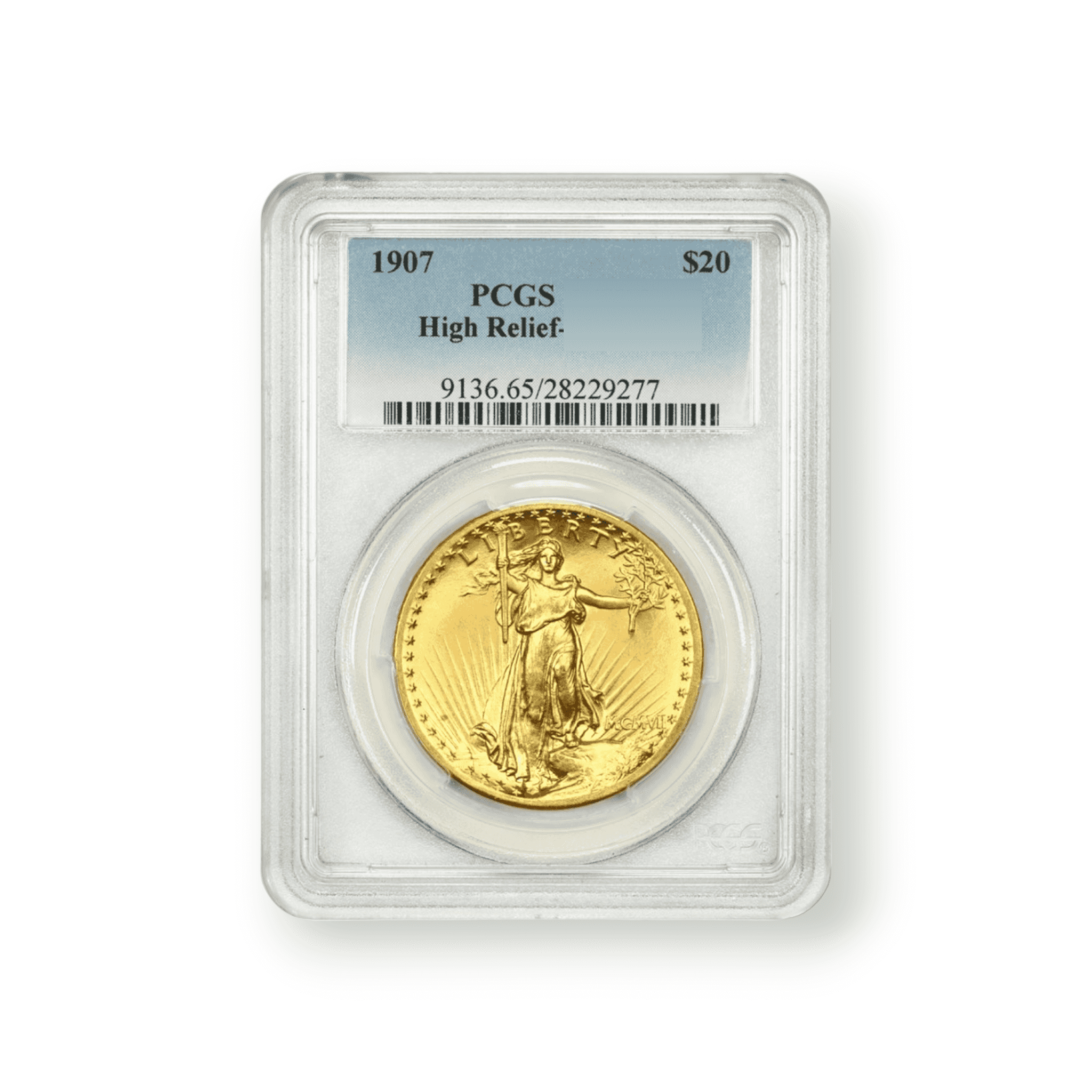 Image of 1907 High Relief St. Gaudens $20 Double Eagle PCGS Certified