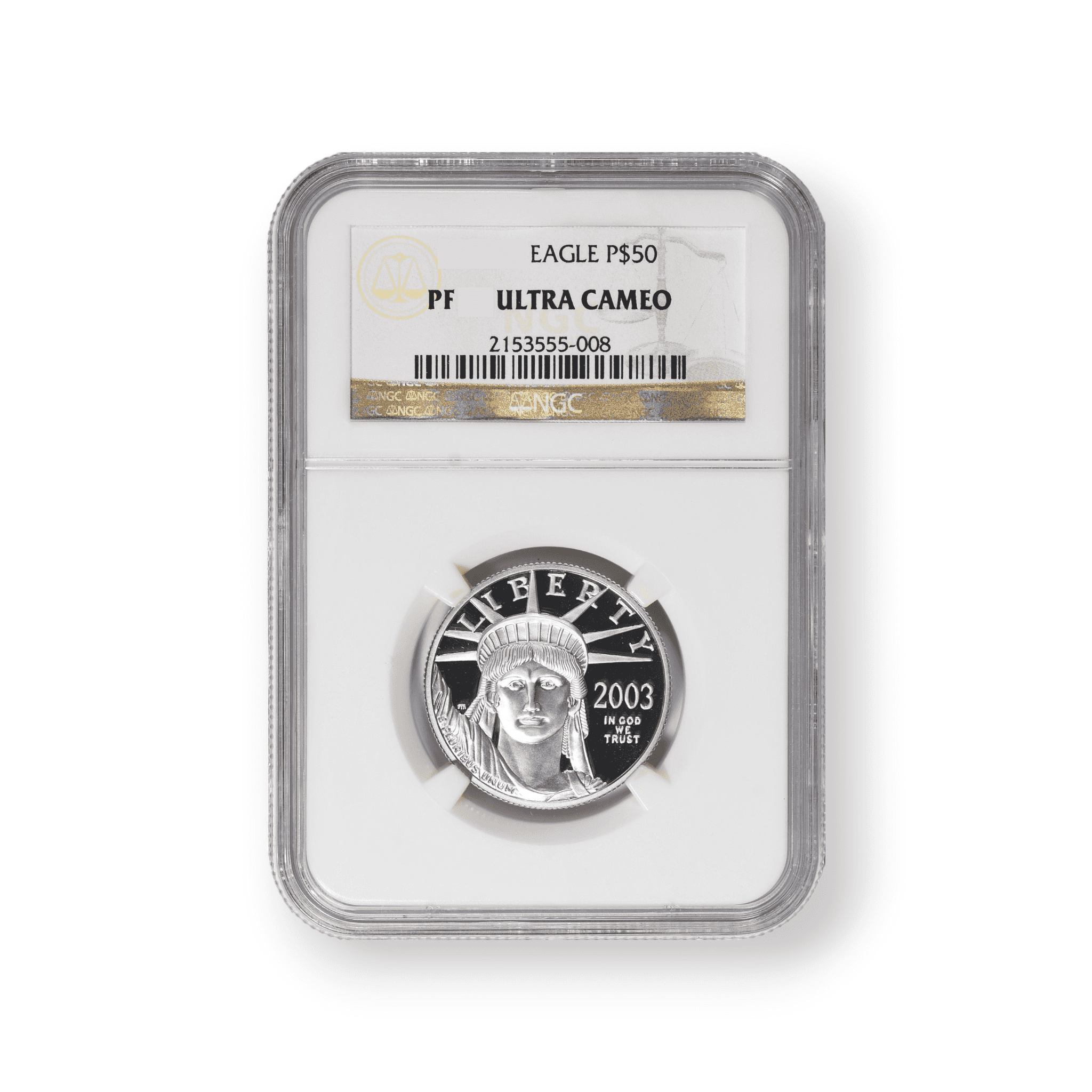 Image of 1/2 oz Proof American Platinum Eagle $50 Coin NGC Certified (Random Date)