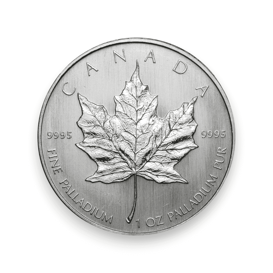Image of 1 oz Canadian Palladium Maple Leaf .9995 Fine $50 Coin (Random Date)