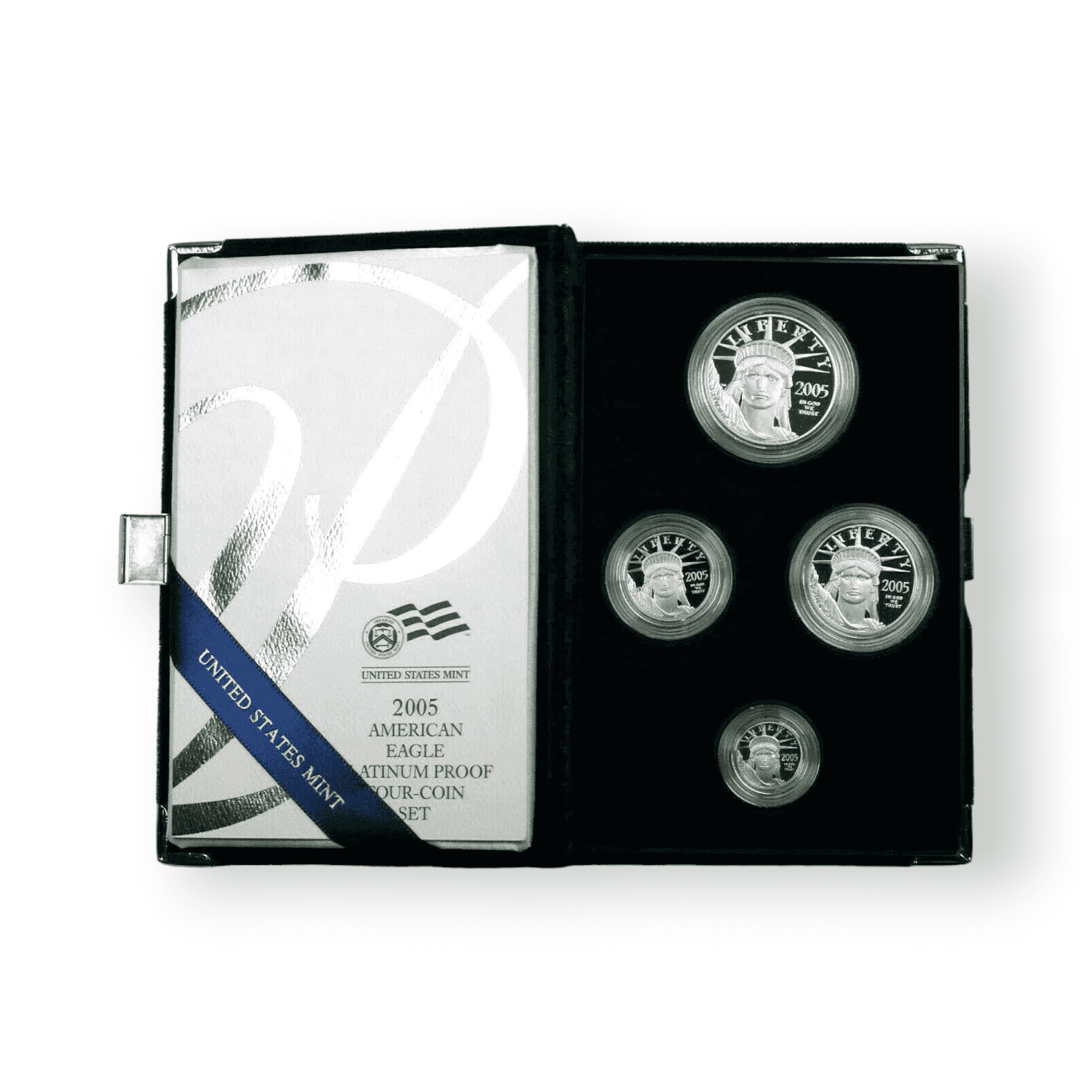 Image of 4-Piece American Platinum Eagle Proof Set .9995 Fine with Box & COA (Random Date)