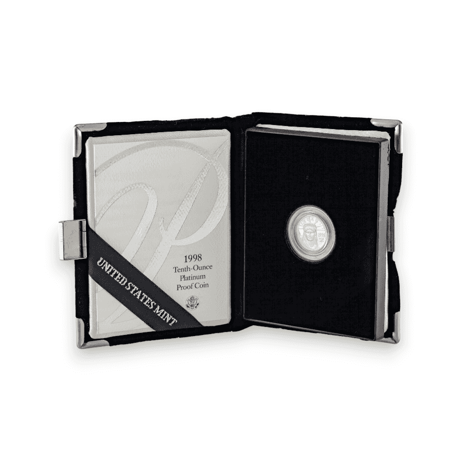 Image of 1/10 oz American Proof Platinum Eagle $10 .9995 Fine with Box & COA (Random Date)