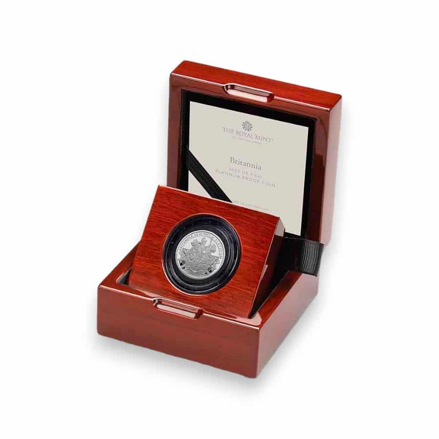 Image of 1/4 oz UK Platinum Britannia .9995 Fine Proof £25 Coin (Random Date)