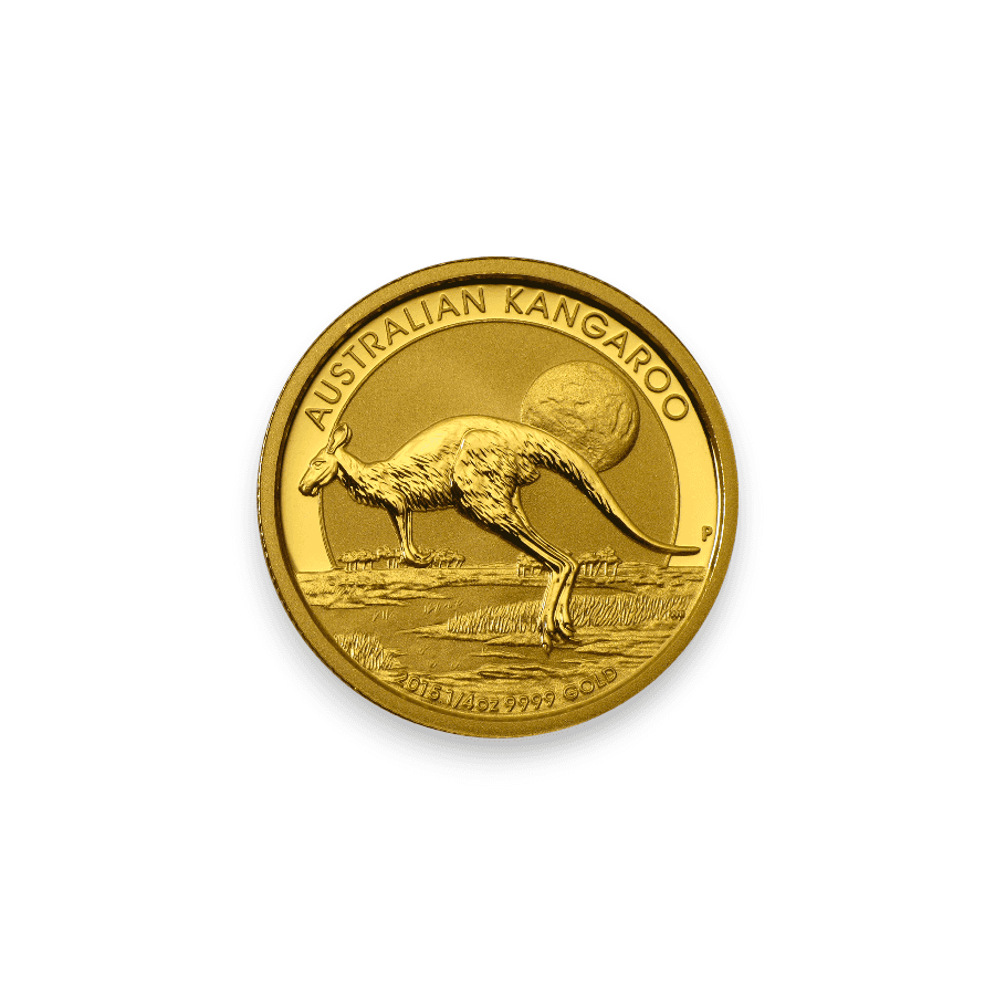 Image of 1/4 oz Australian Gold Kangaroo .9999 Fine in Capsule $25 Coin (Random Date)