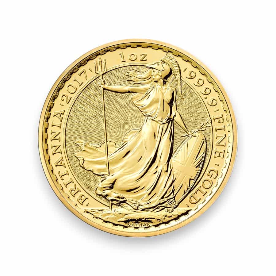 Image of 1 oz UK Gold Britannia Coin .9999 Fine £100 (Random Date)