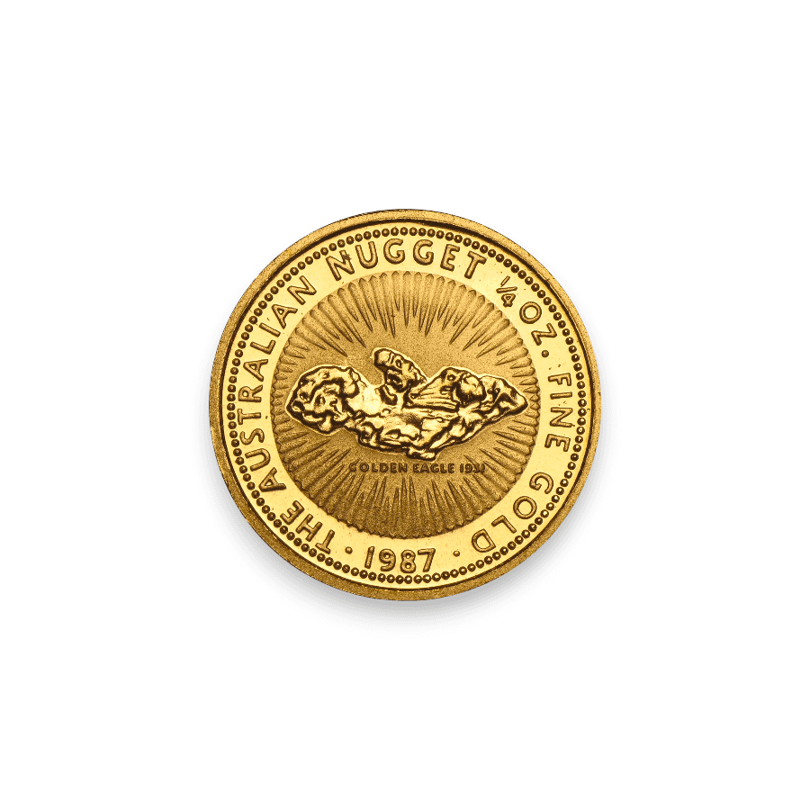 Image of 1/4 oz Australian Proof Gold Nugget $25 Coin (Random Date)