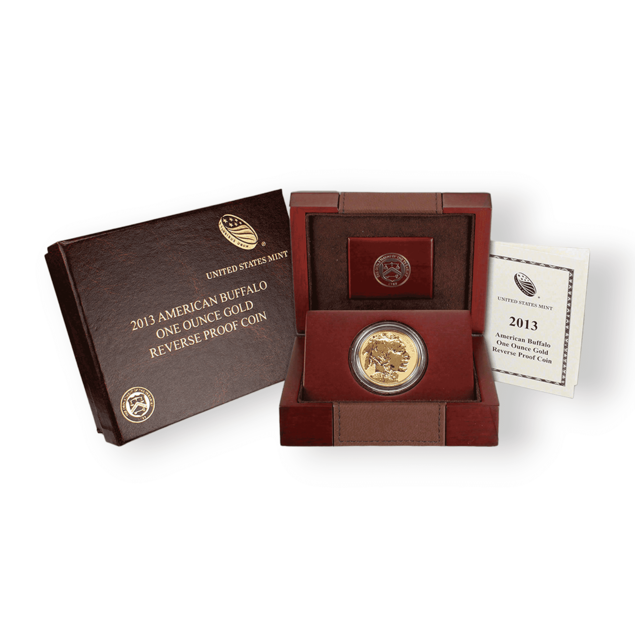 Image of 2013-W Reverse Proof Buffalo 1 oz Gold $50 Coin .999 Fine (w/Box & COA)
