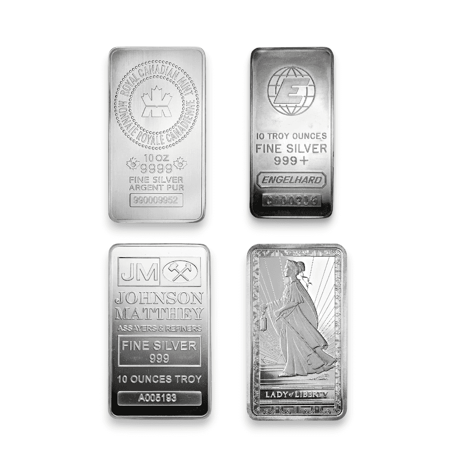 Image of 10 oz Silver Bar .999 Fine Accredited Brands
