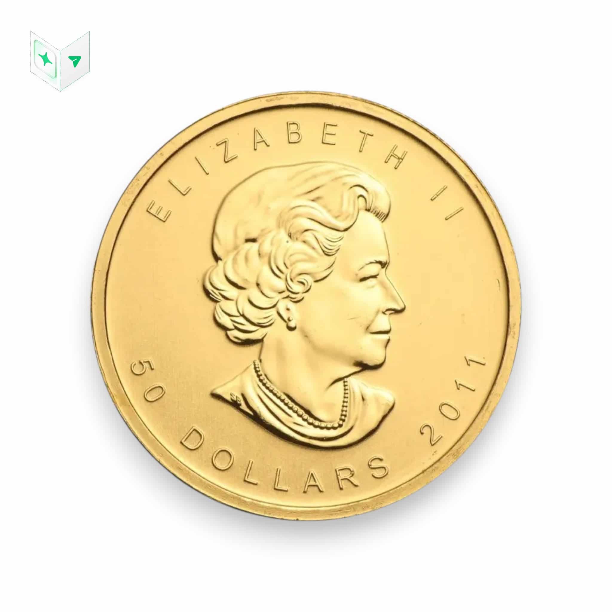 Image of 1 oz Canadian Gold Maple Leaf .9999 Fine $50 Coin (Random Date) (Pure Priority)