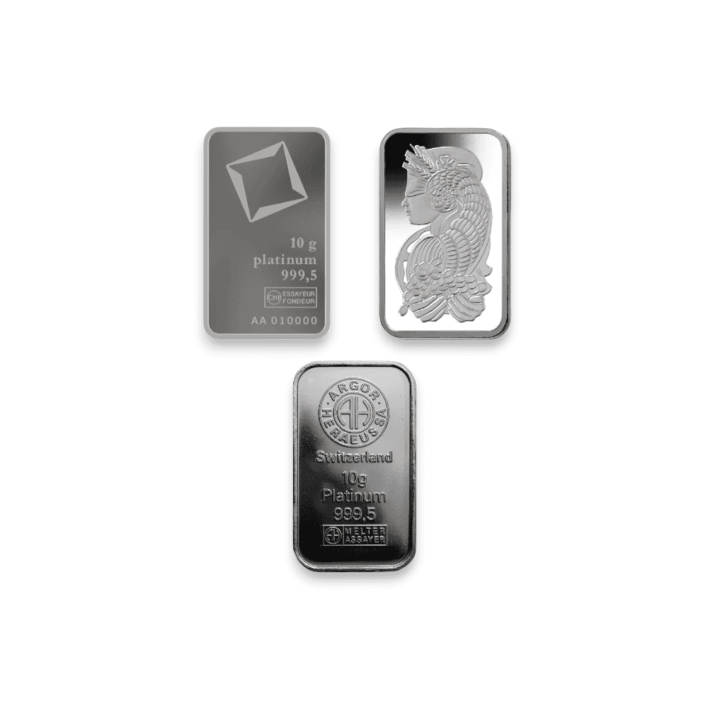 Image of 10 Gram Platinum Bar .9995 Uncarded Fine Accredited Brands