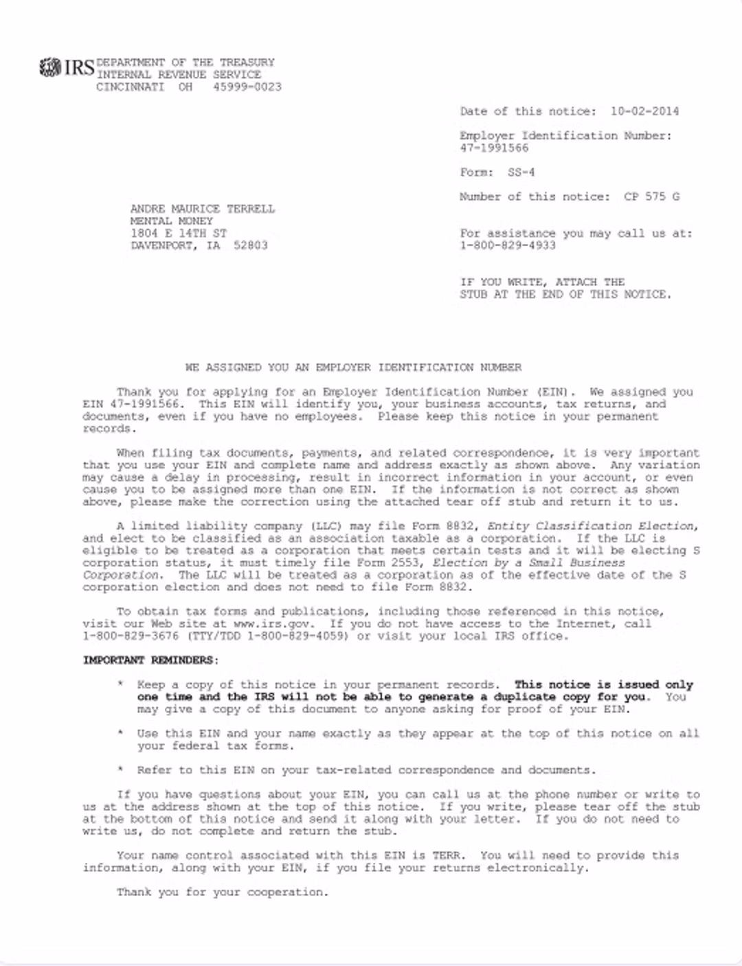 cp575 example form